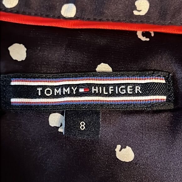 Tommy Hilfiger Navy/White Cap Sleeve Knee Length Dress Size 8 - Picture 13 of 14